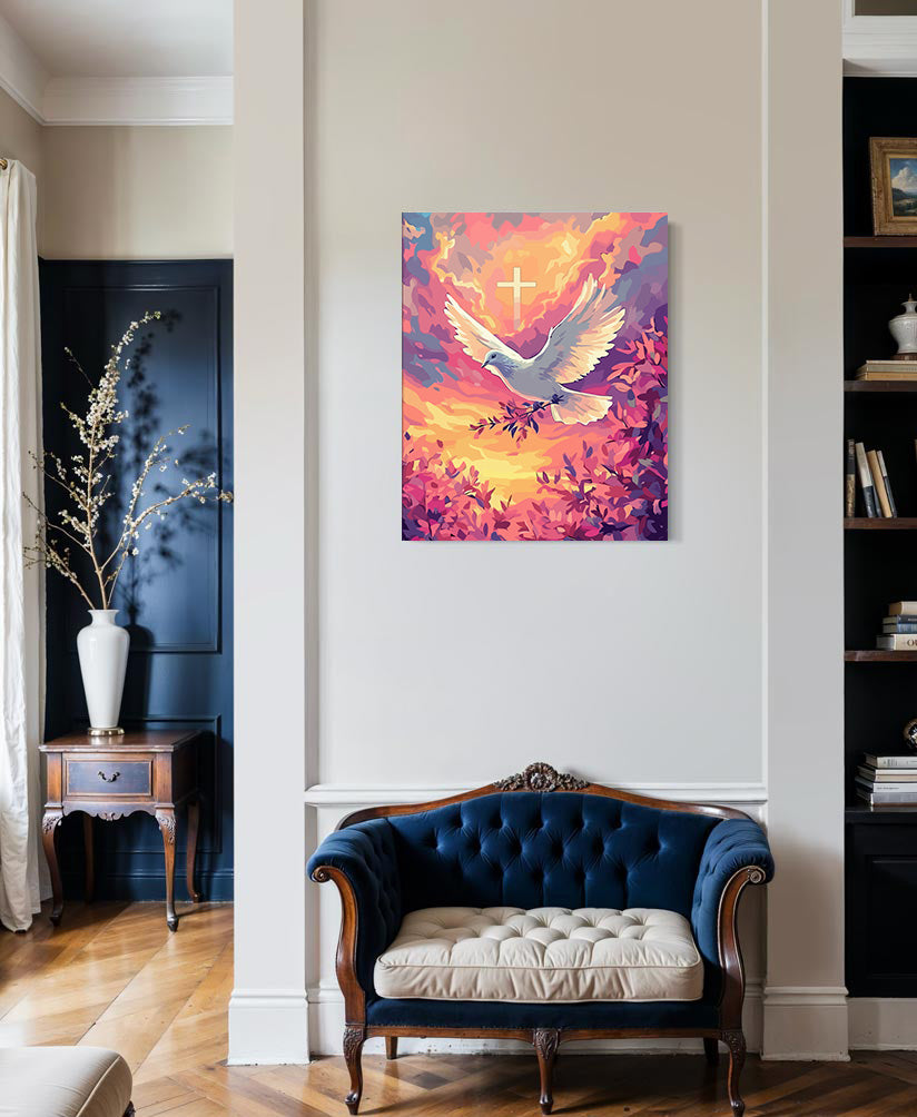 Set Pictură pe numere – Porumbelul Alb 6285