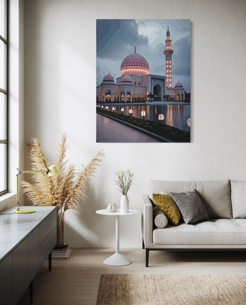 Set Pictură pe numere – Moscheea Roz La Amurg 6298