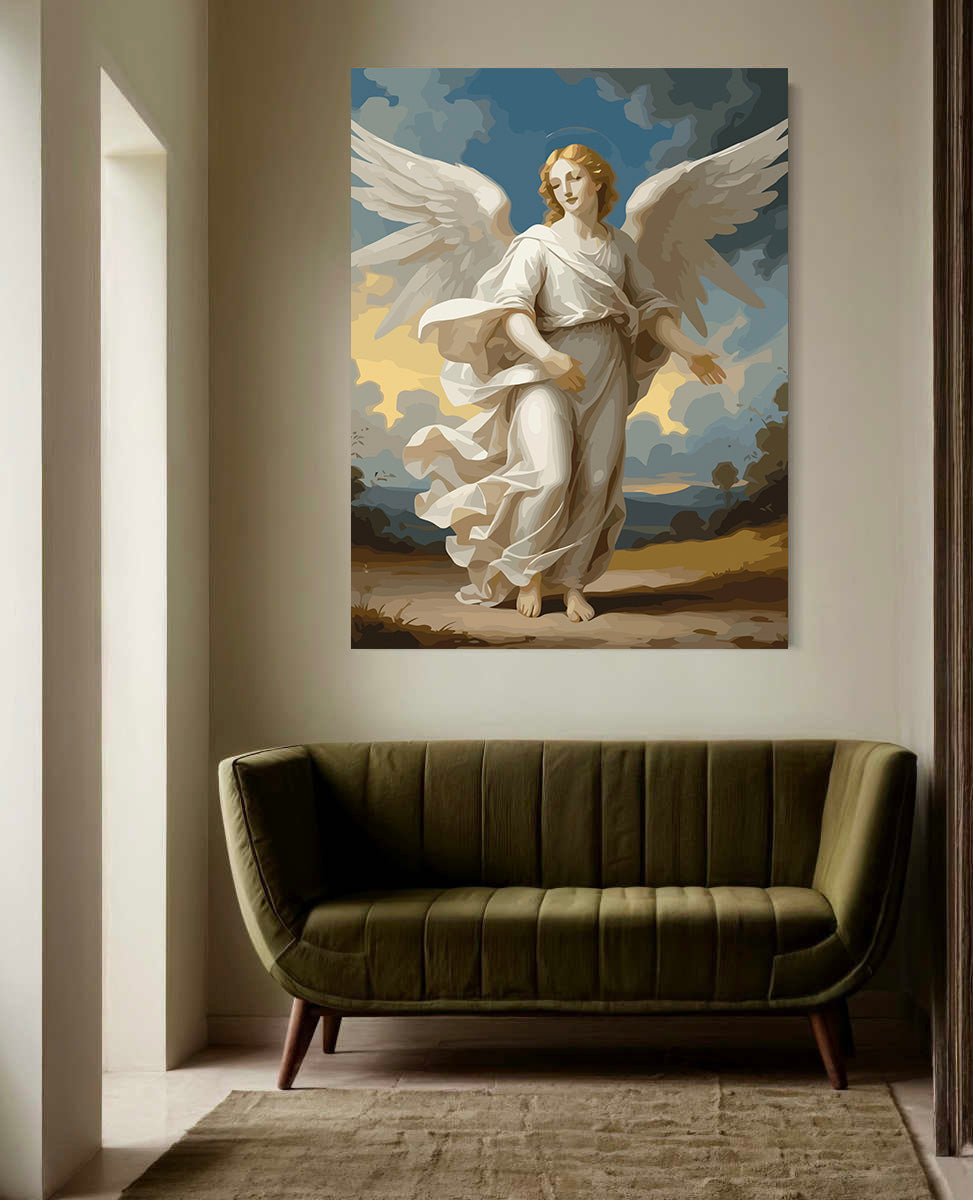 Set Pictură pe numere – Înger Ceresc În Robe Albe 6304