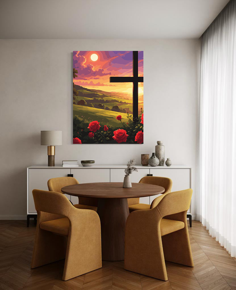 Set Pictură pe numere – Cruce La Apus 6316