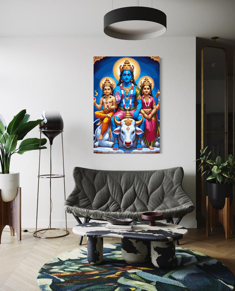 Set Pictură pe numere – Familia Lui Shiva Pe Nandi 6322