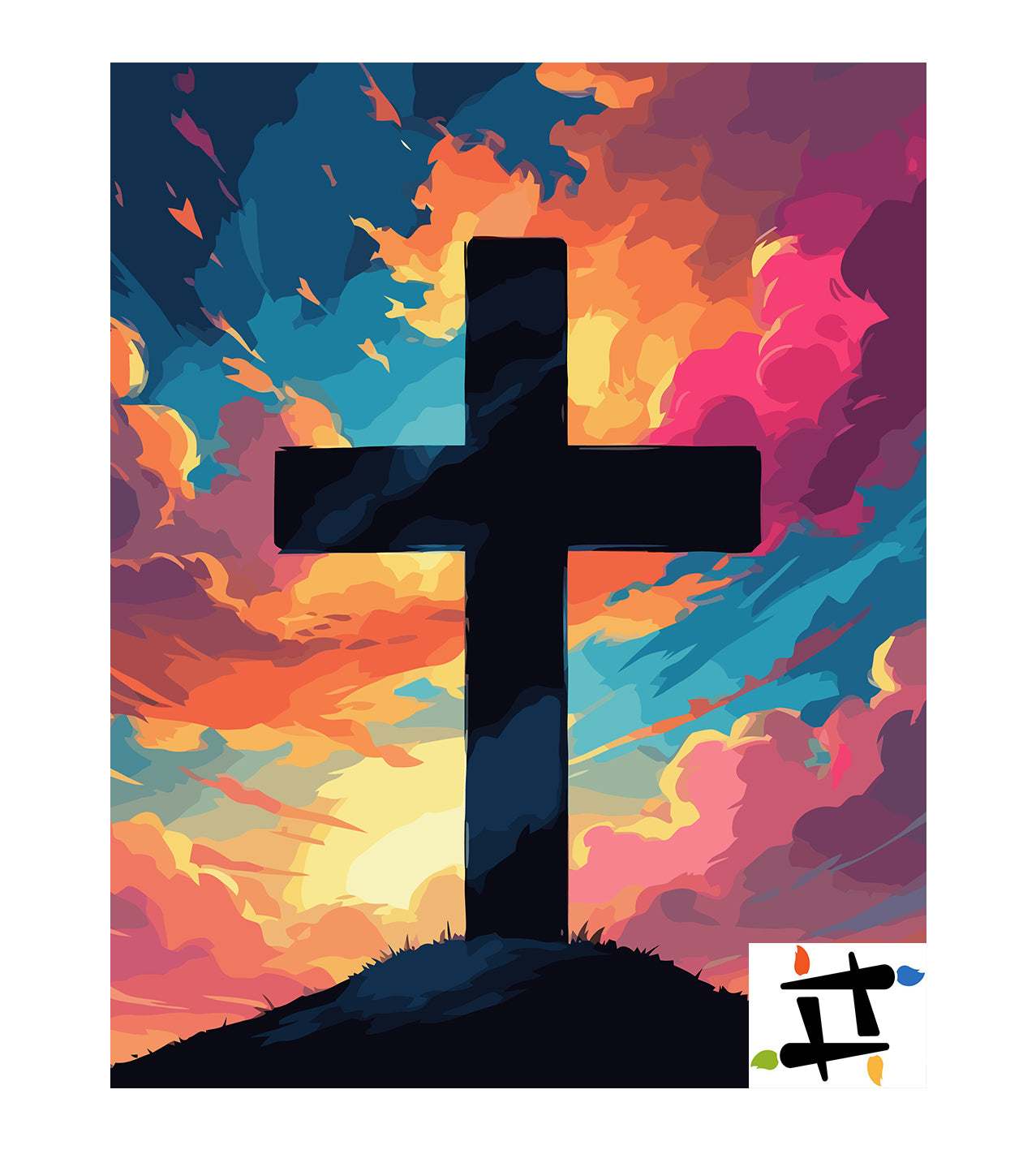 Set Pictură pe numere – Cruce La Apus 6330