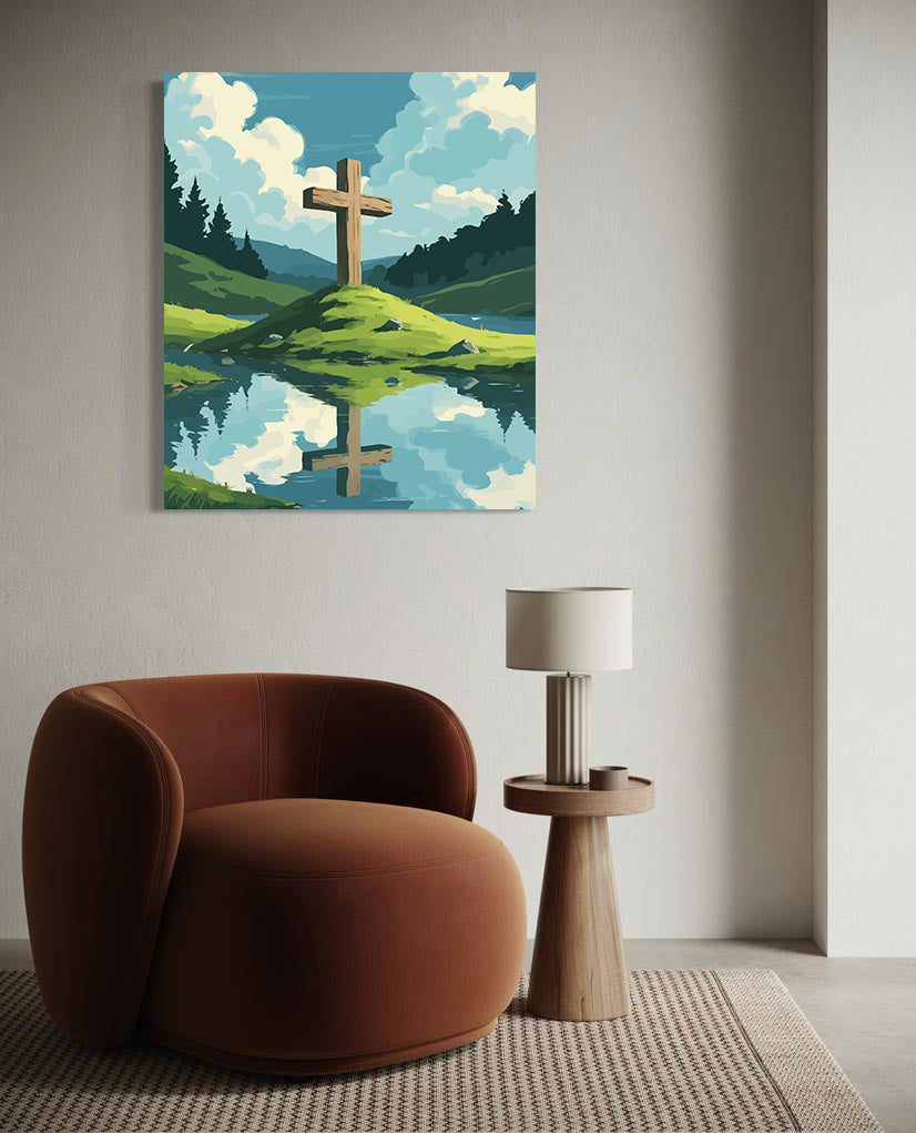 Set Pictură pe numere – Cruce Pe Vârful Dealului 6344