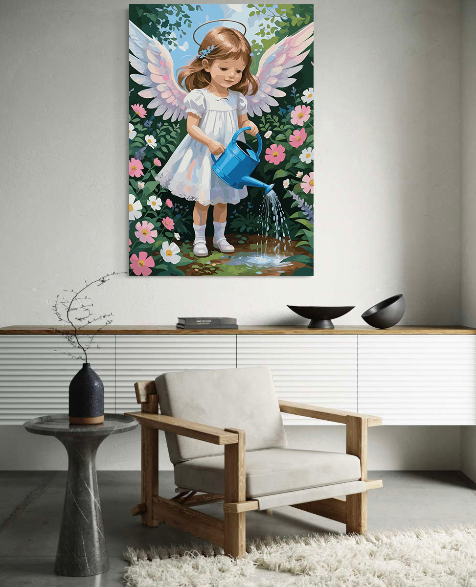 Set Pictură pe numere – Îngerașul În Grădină 6349