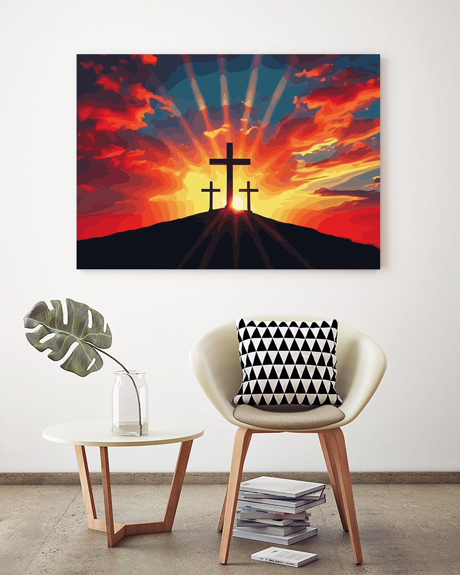 Set Pictură pe numere – Trei Cruci Pe Dealul Golgota 6360