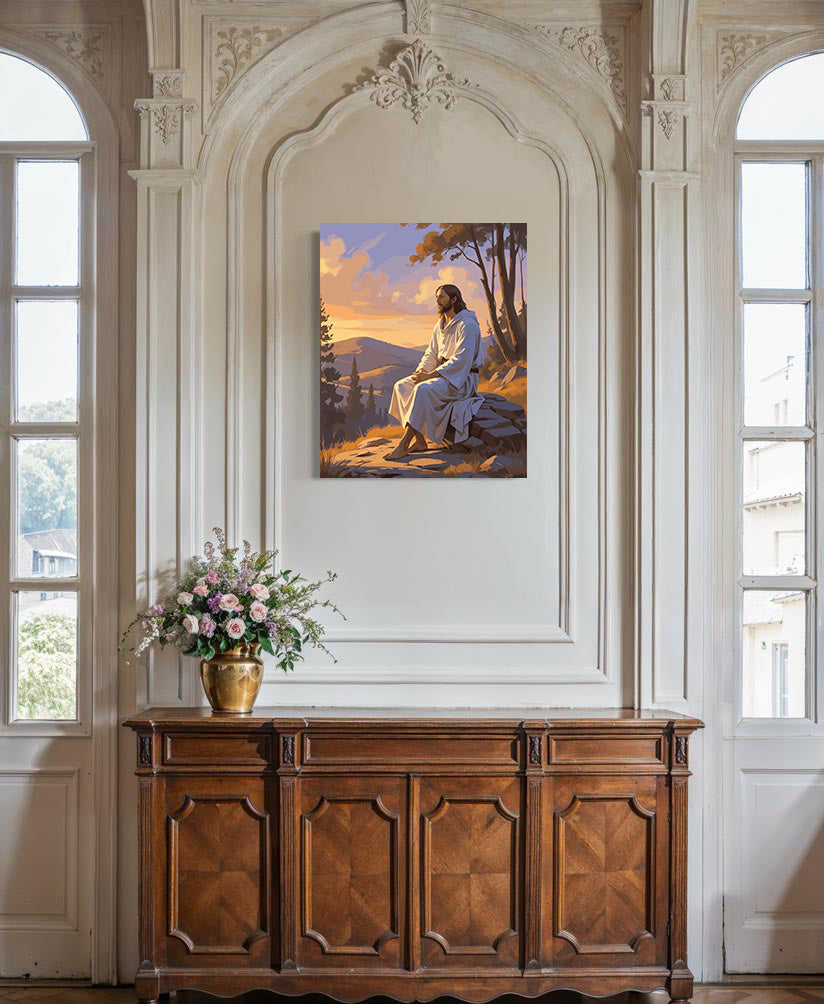 Set Pictură pe numere – Iisus Hristos Singur Pe Munte 6361