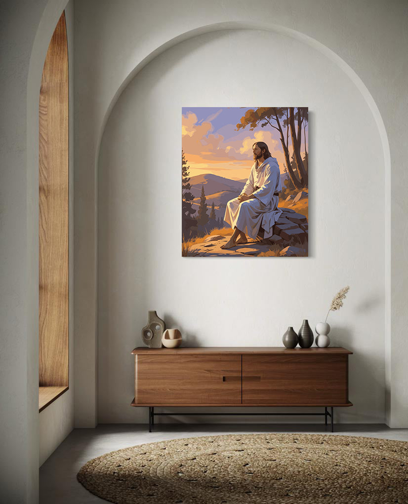 Set Pictură pe numere – Iisus Hristos Singur Pe Munte 6361