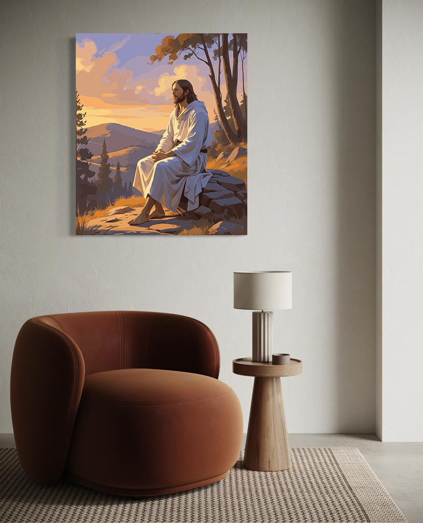 Set Pictură pe numere – Iisus Hristos Singur Pe Munte 6361