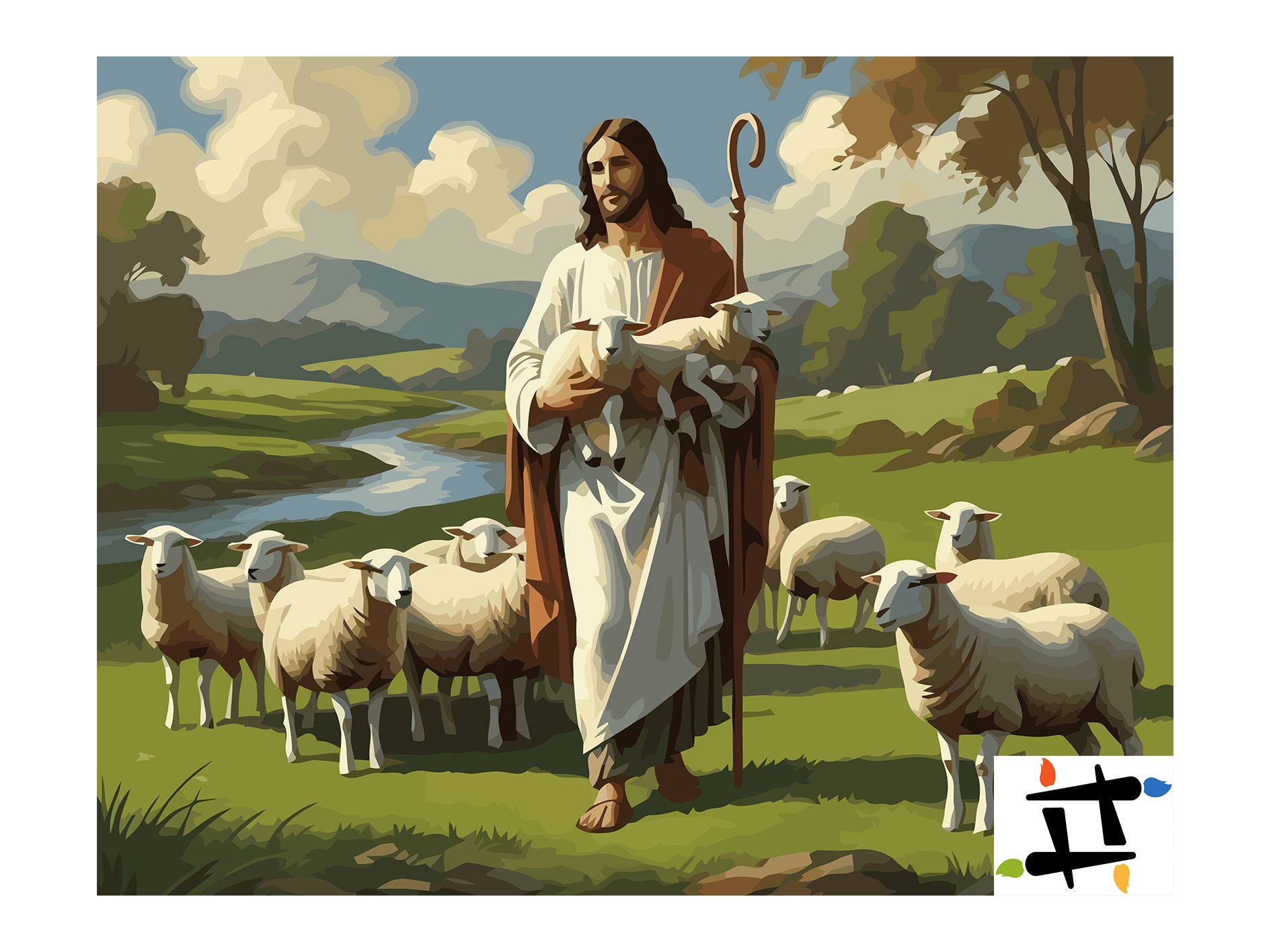 Set Pictură pe numere – Bunul Păstor 6366