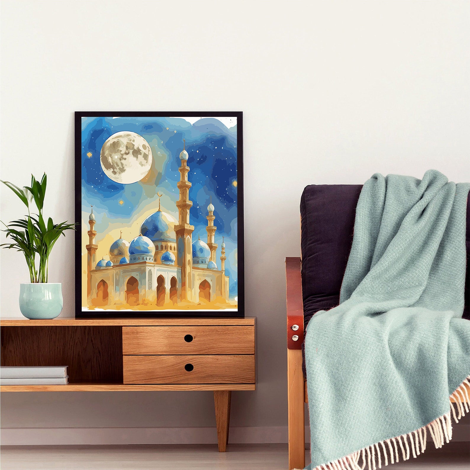 Set Pictură pe numere – Moschee Sub Lună Plină 6372