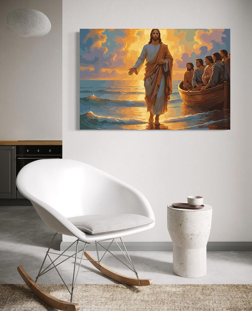 Set Pictură pe numere – Iisus Mergând Pe Apă 6402