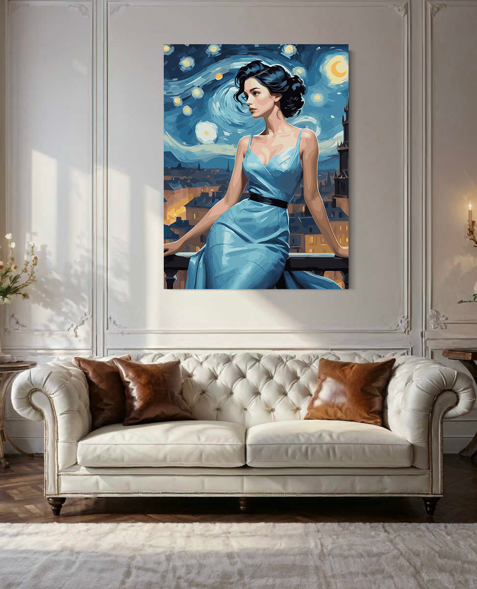 Set Pictură pe numere – Femeie Enigmatică 6435