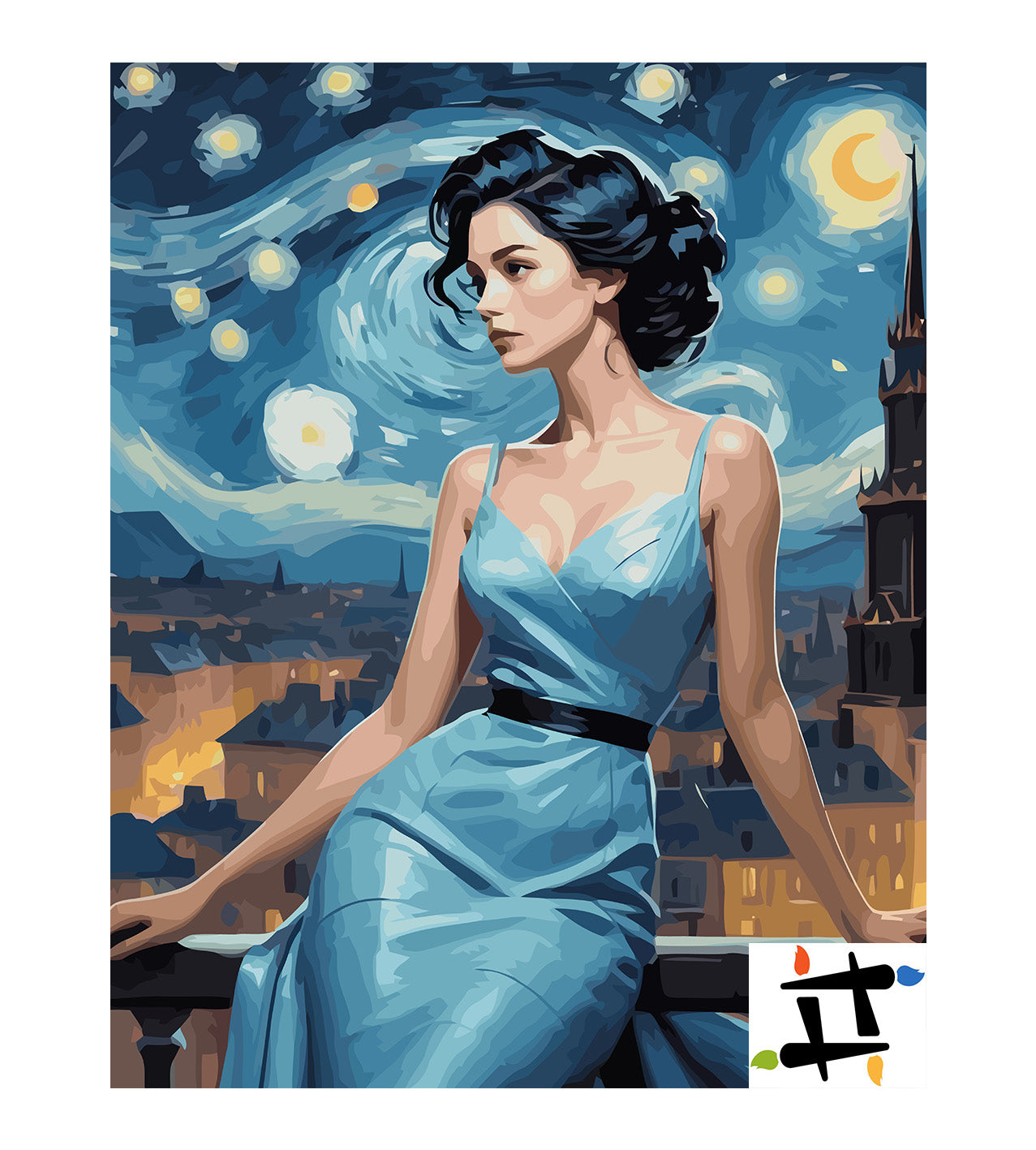 Set Pictură pe numere – Femeie Enigmatică 6435