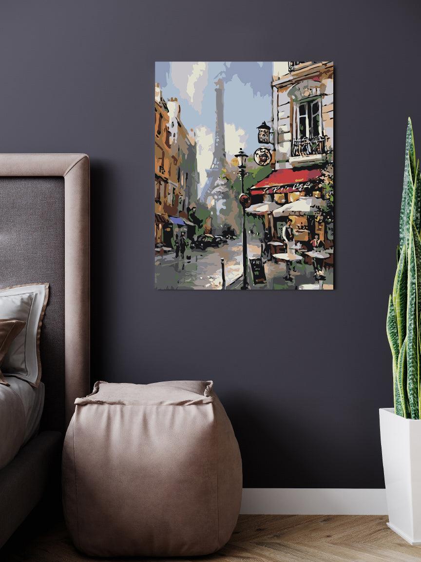 a painting of the eiffel tower in paris