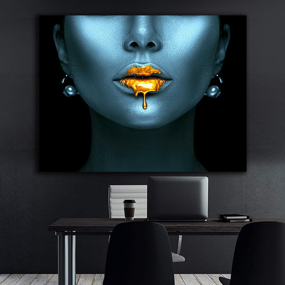 Tablou Canvas - Buze Aurii