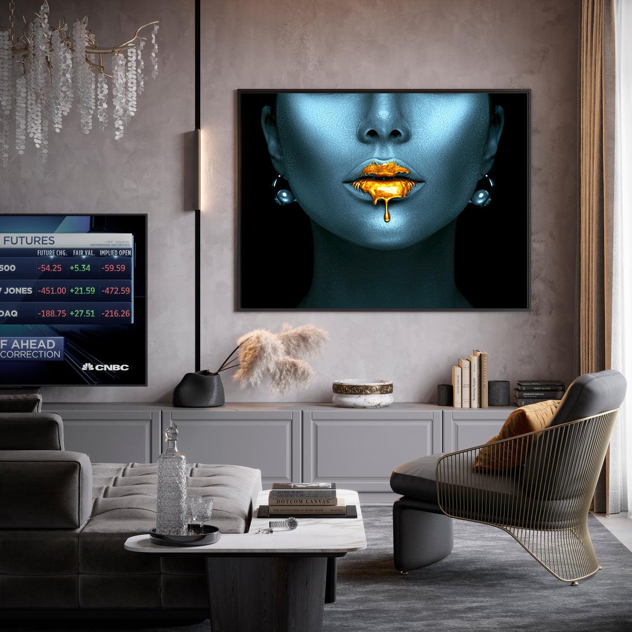 Tablou Canvas - Buze Aurii