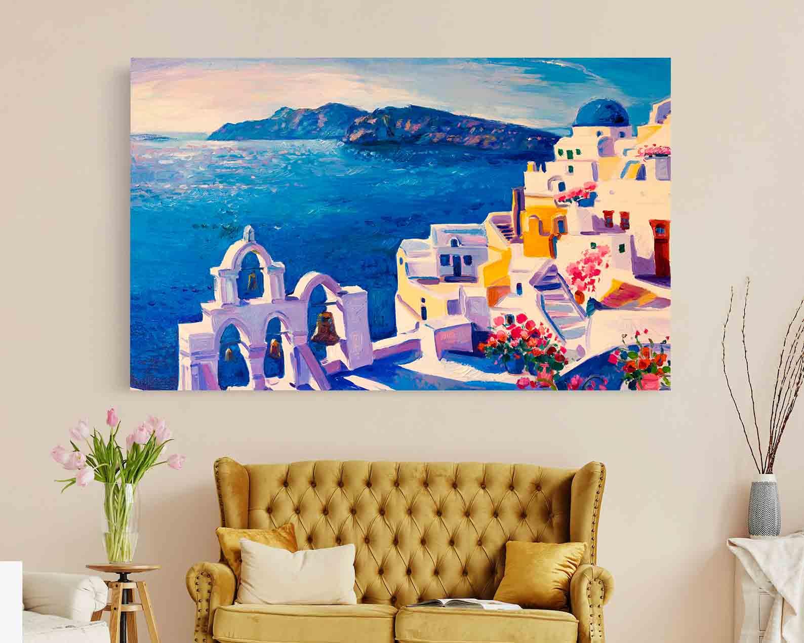 Leinwandgemälde - Griechische Insel