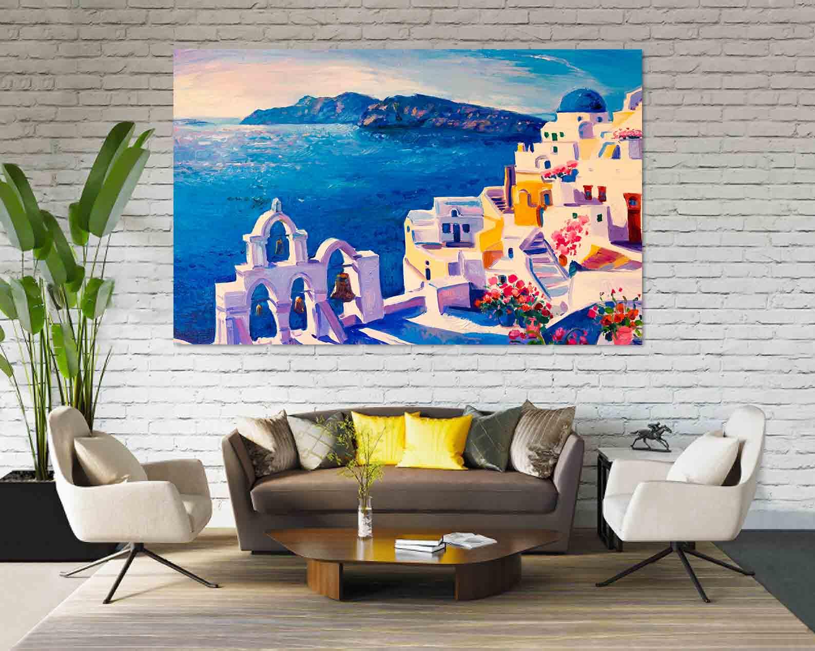 Leinwandgemälde - Griechische Insel