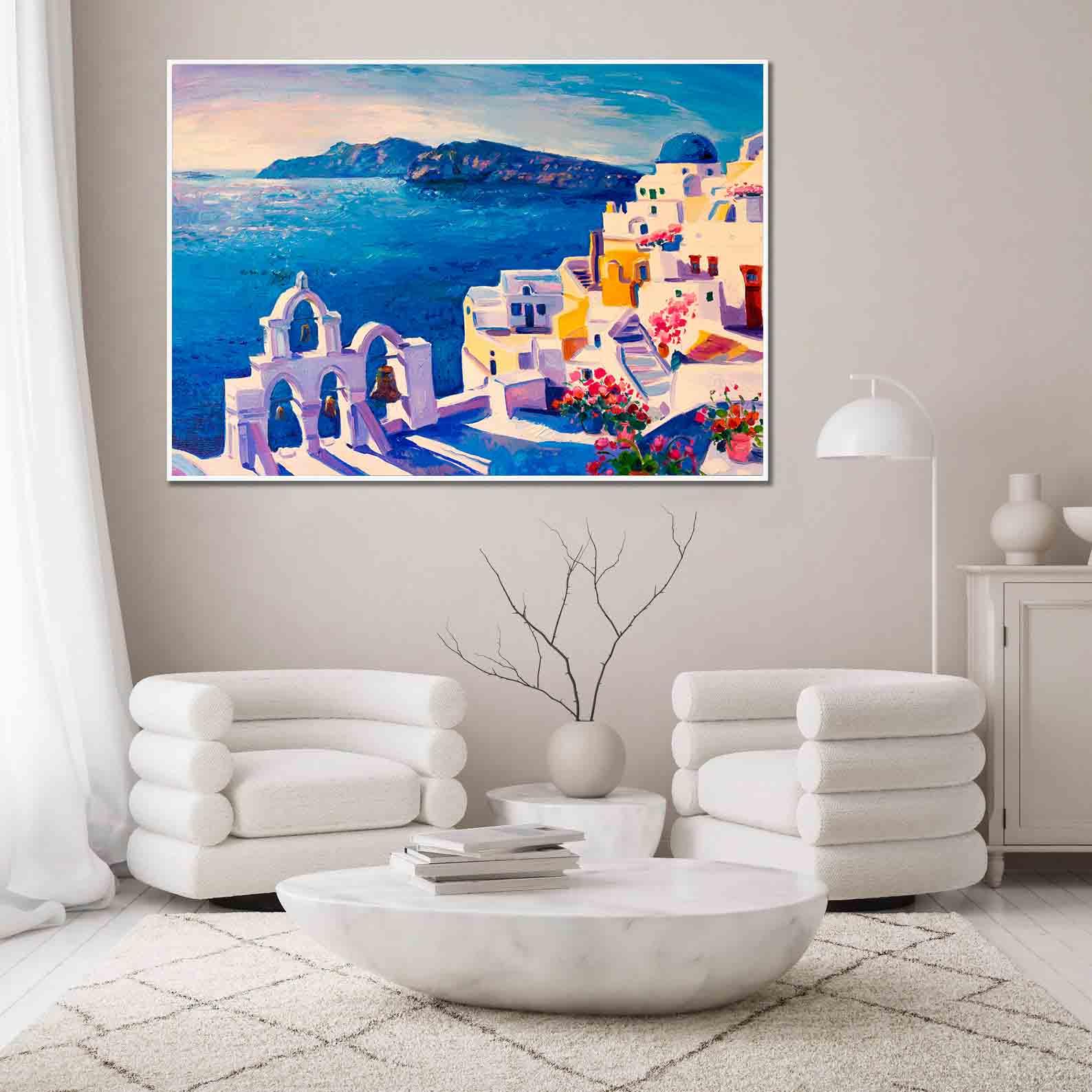 Leinwandgemälde - Griechische Insel