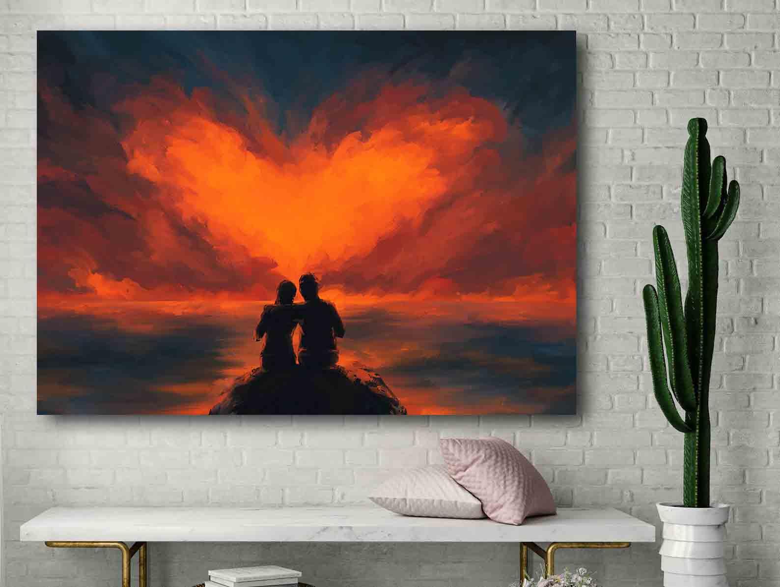 Tablou Canvas - Inima pe cer