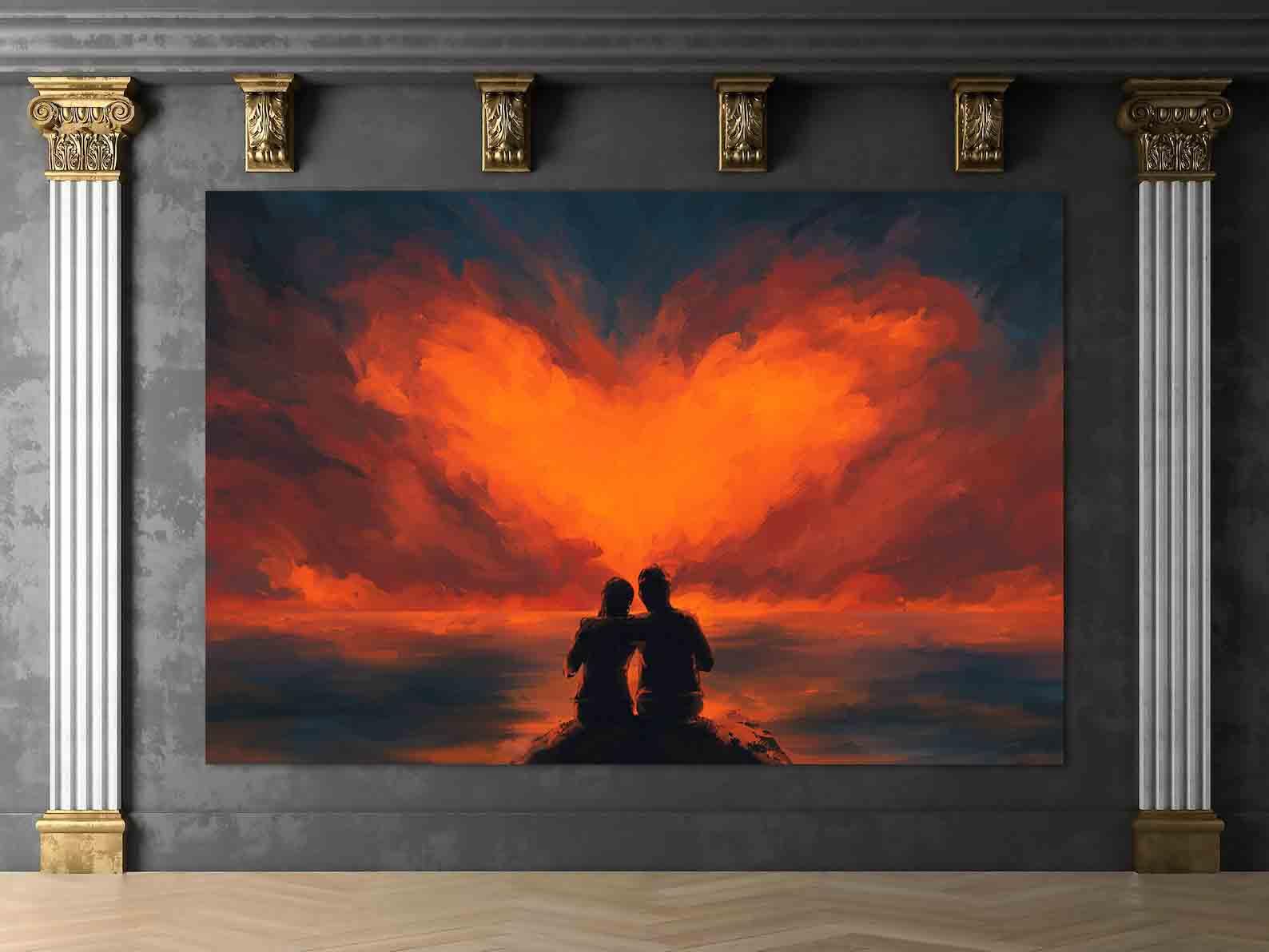 Tablou Canvas - Inima pe cer