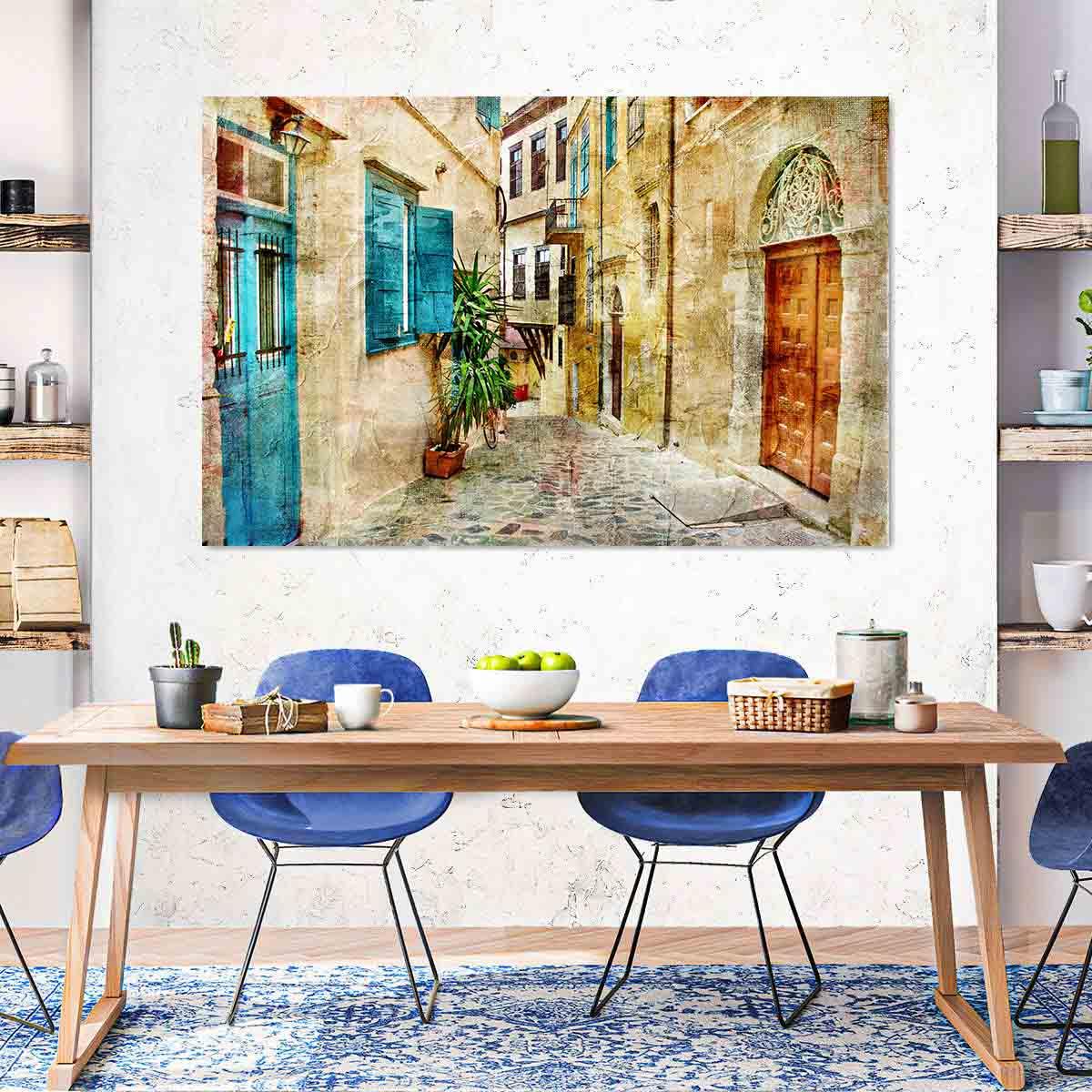 Leinwandbild - Alte Straße