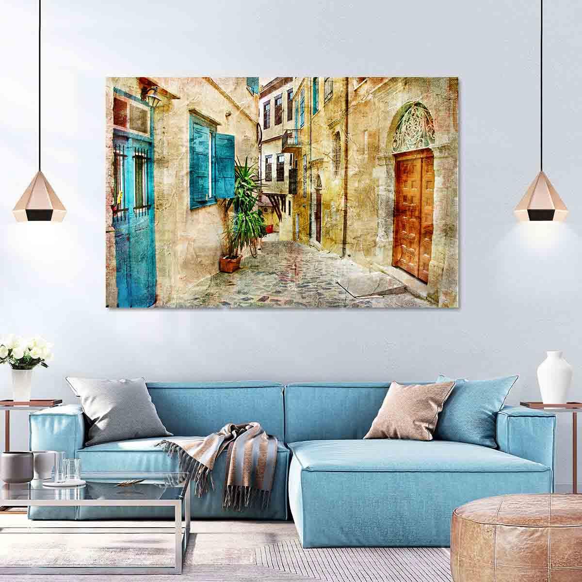 Leinwandbild - Alte Straße