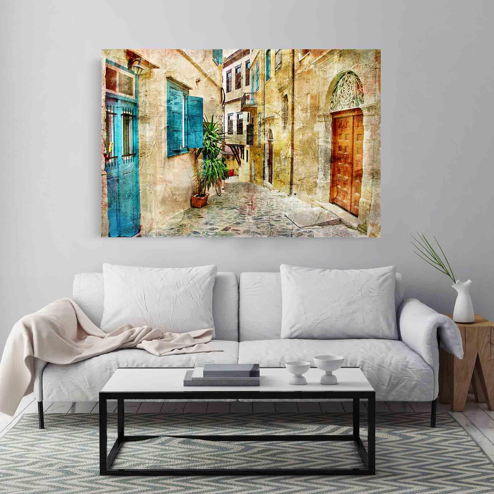 Leinwandbild - Alte Straße