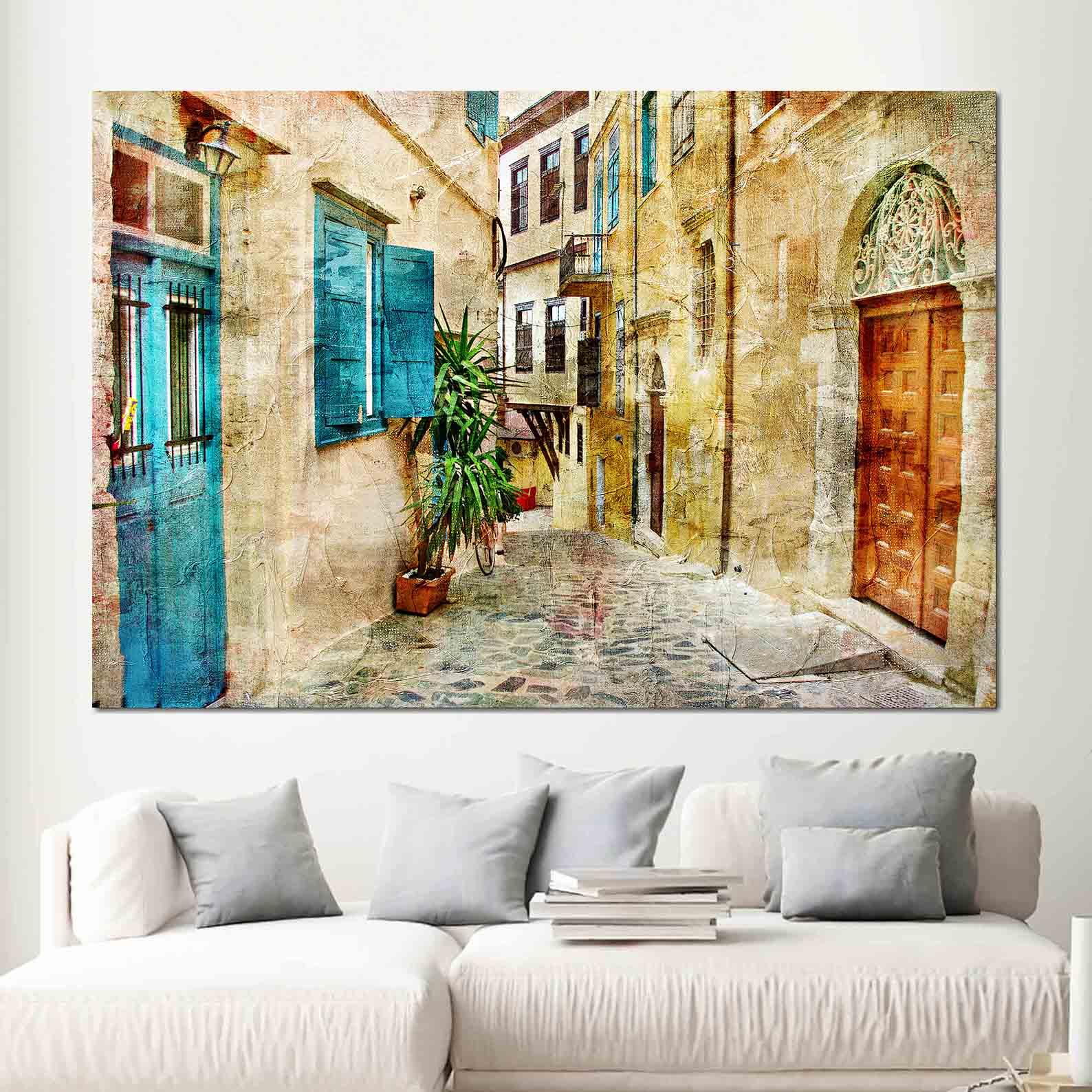 Leinwandbild - Alte Straße