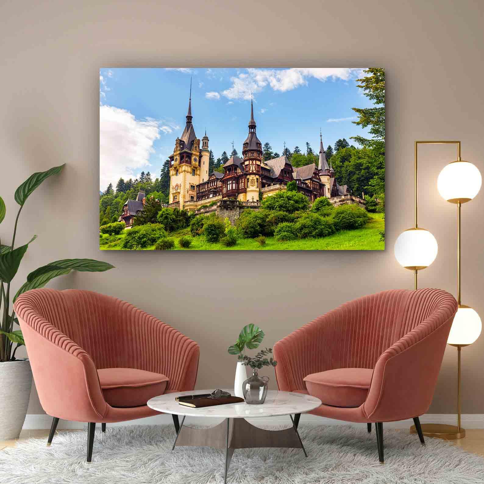 Leinwandgemälde - Schloss Peles in Sinaia