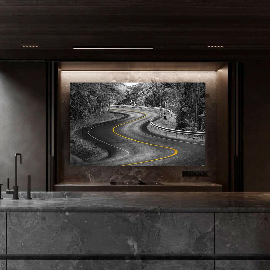 Leinwandbild - Gelbe Kurve