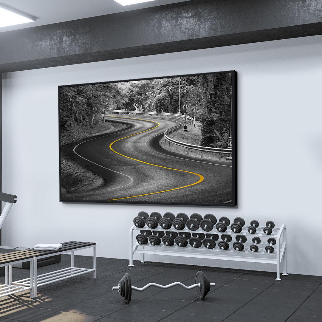 Leinwandbild - Gelbe Kurve