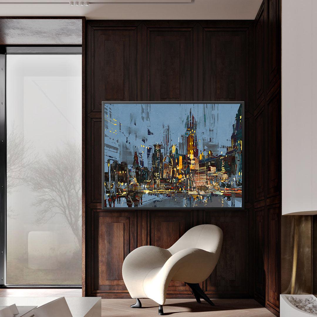 Leinwandgemälde - Nachtstadt