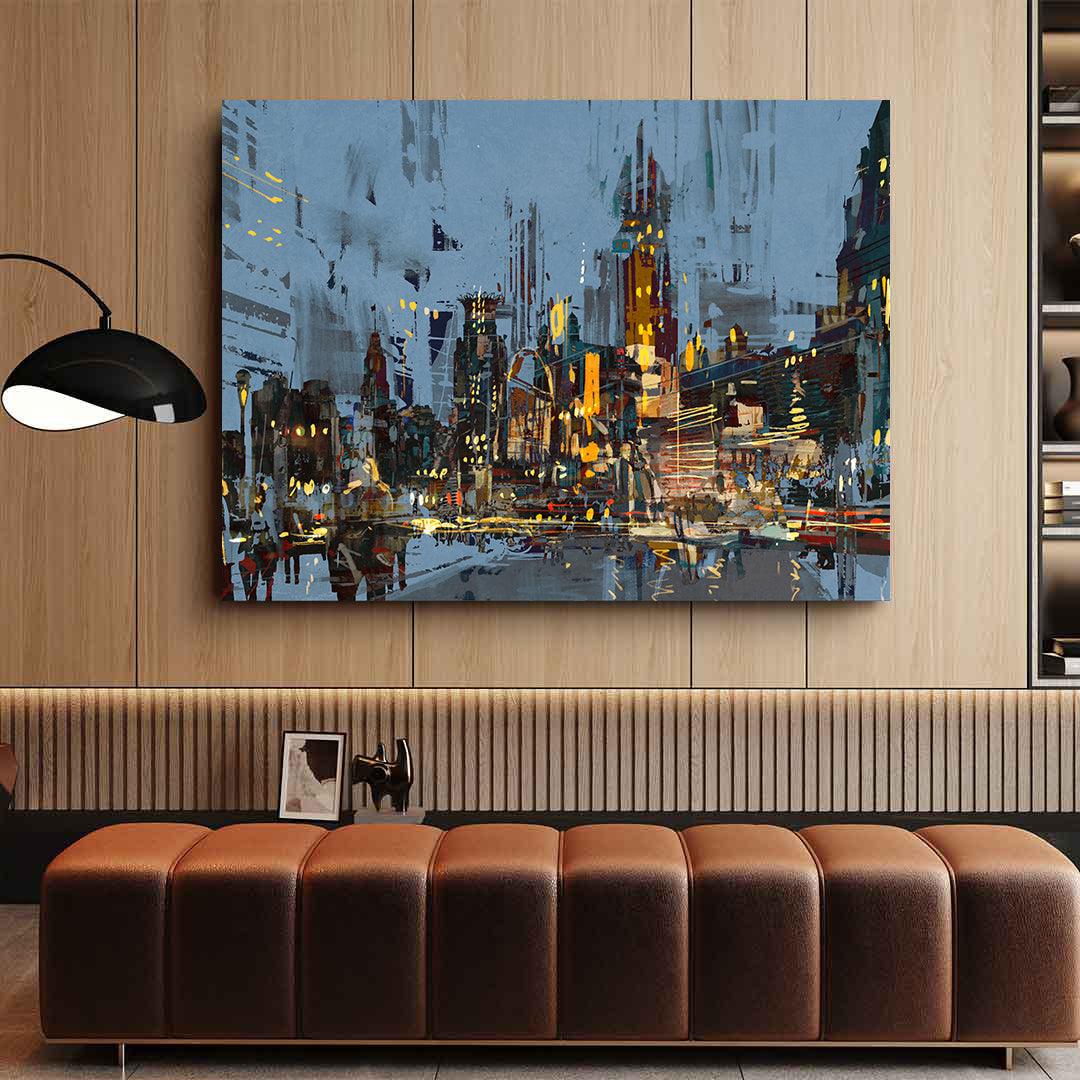 Leinwandgemälde - Nachtstadt