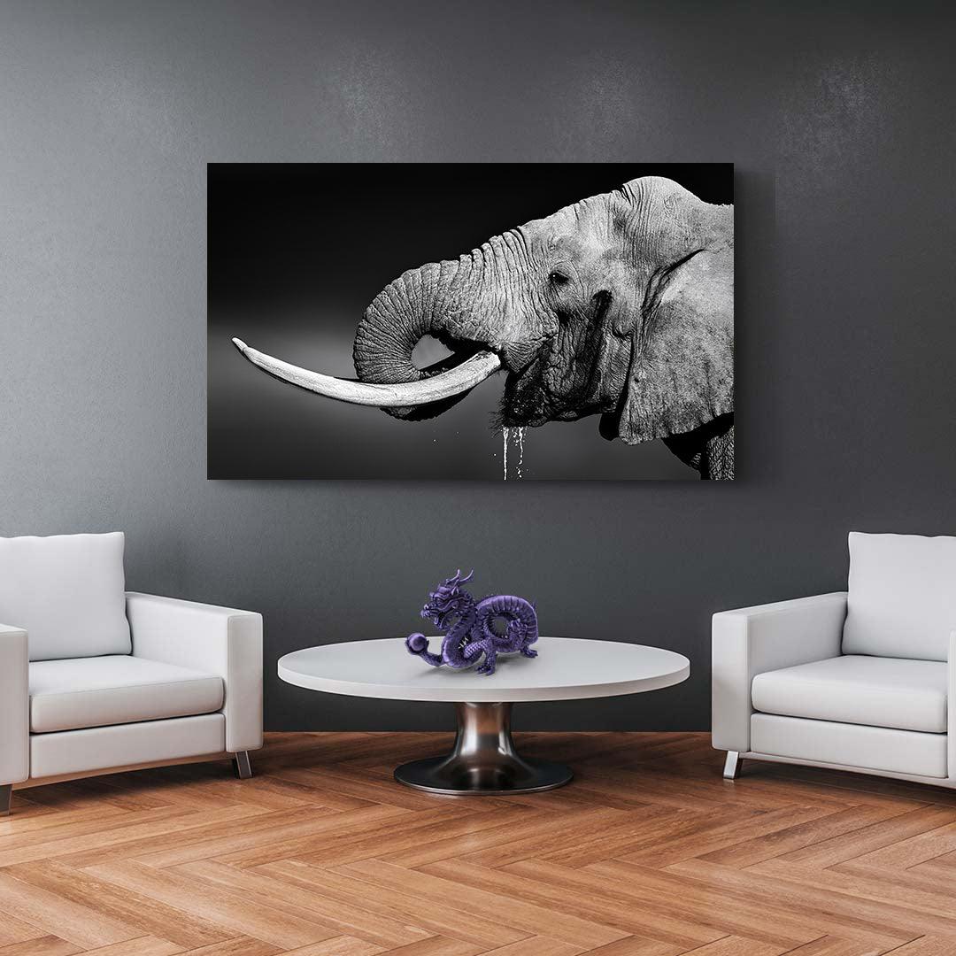 Leinwandbild - Elefantenporträt