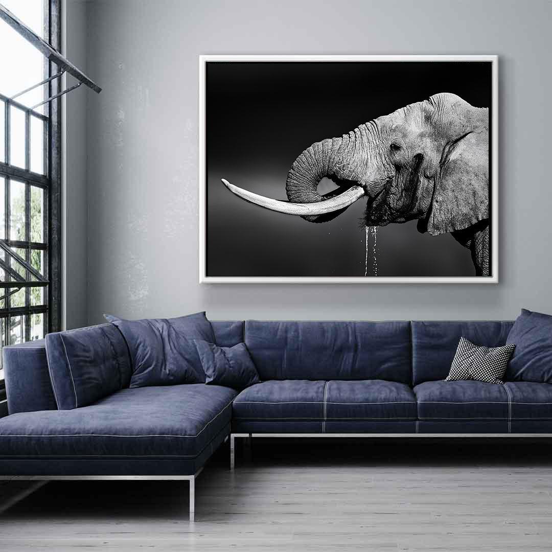 Peinture sur toile - Portrait d'éléphant