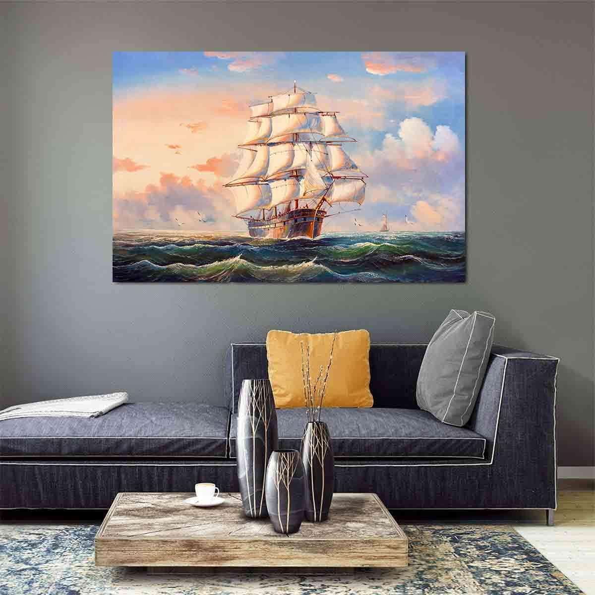 Leinwandbild - Segelboot
