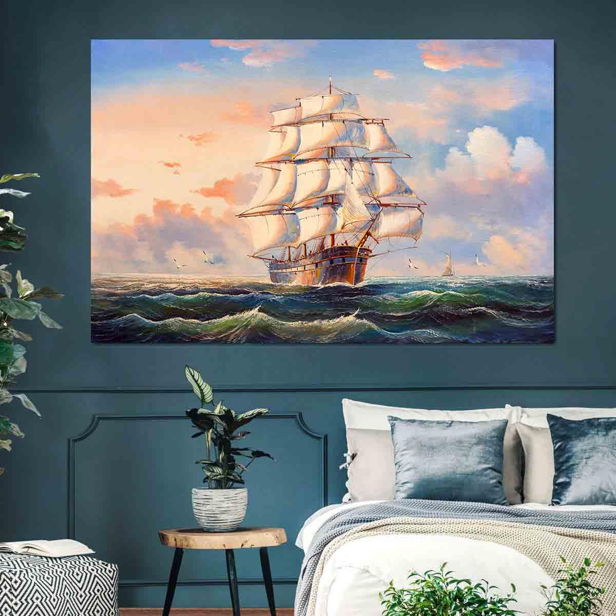 Leinwandbild - Segelboot