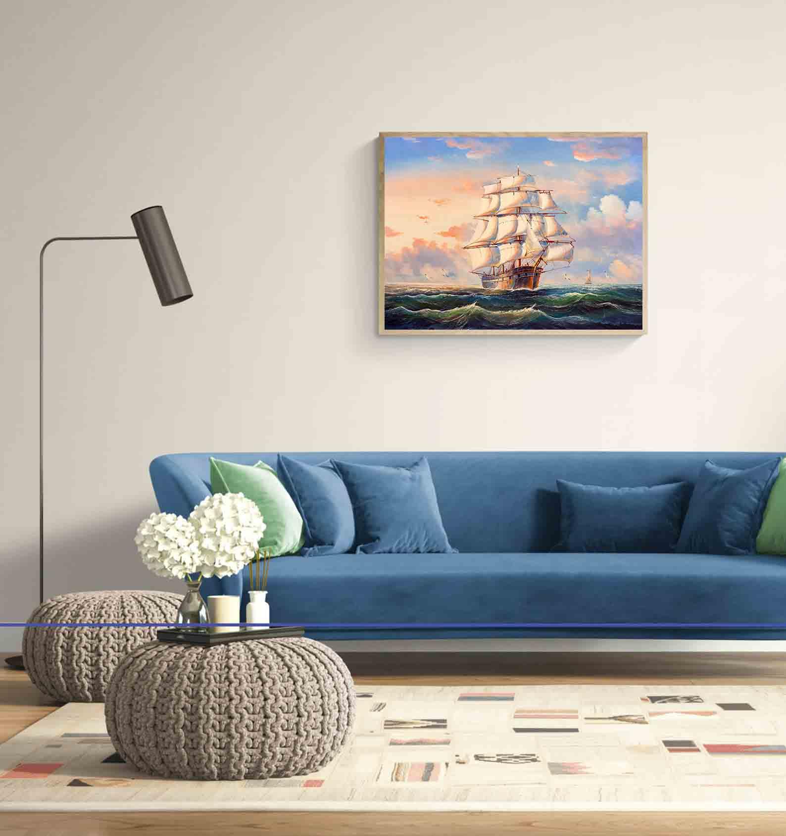 Leinwandbild - Segelboot