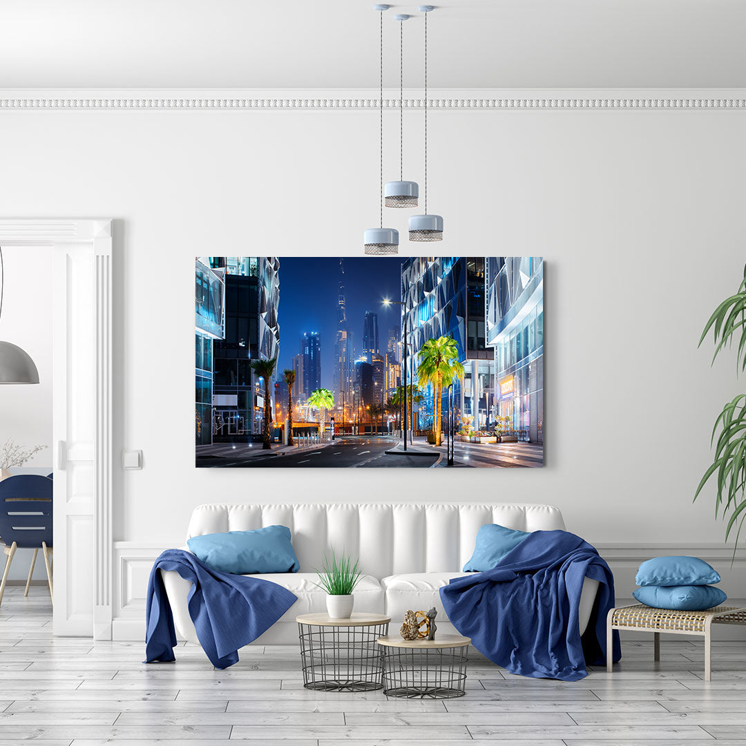 Leinwandgemälde - Dubai bei Nacht