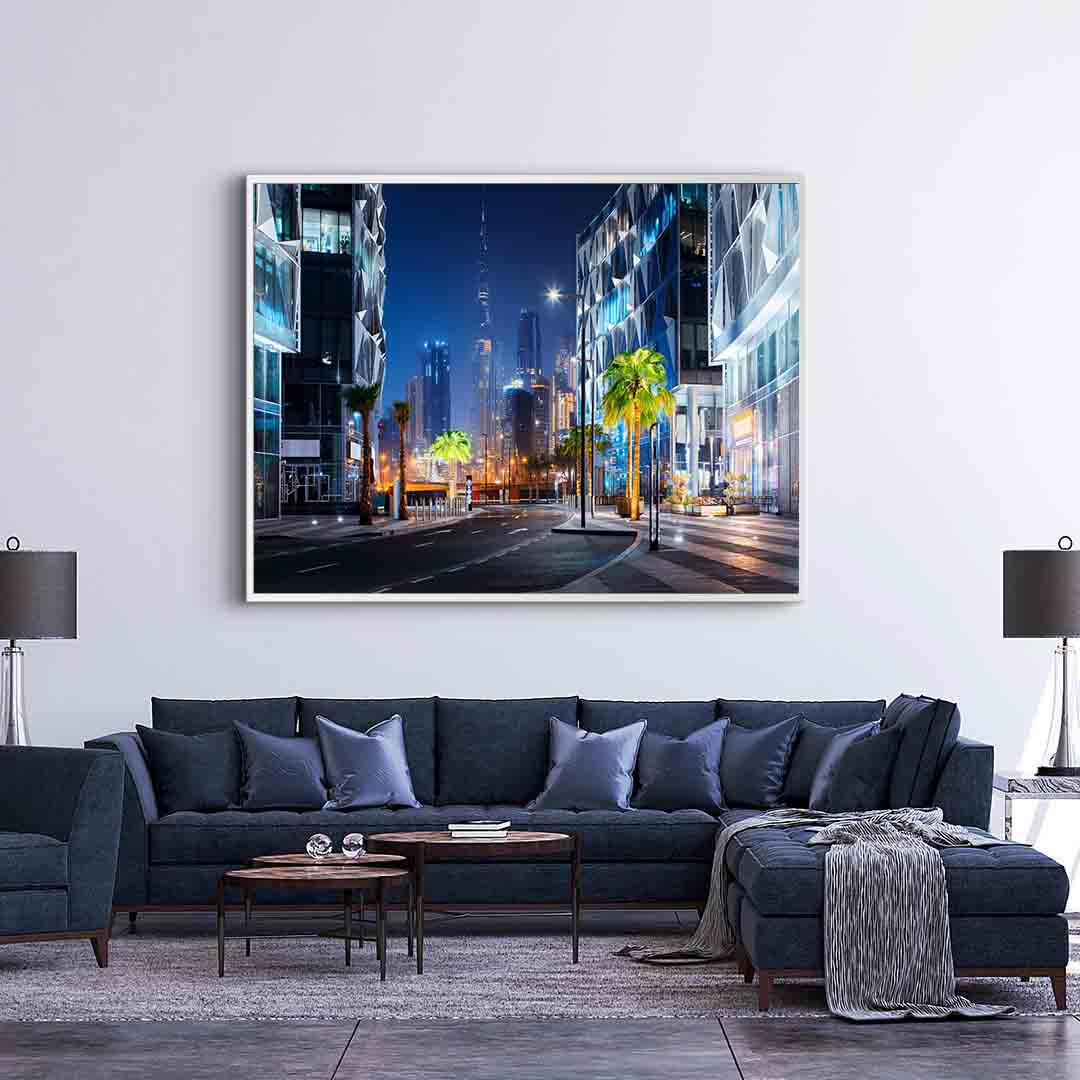 Leinwandgemälde - Dubai bei Nacht