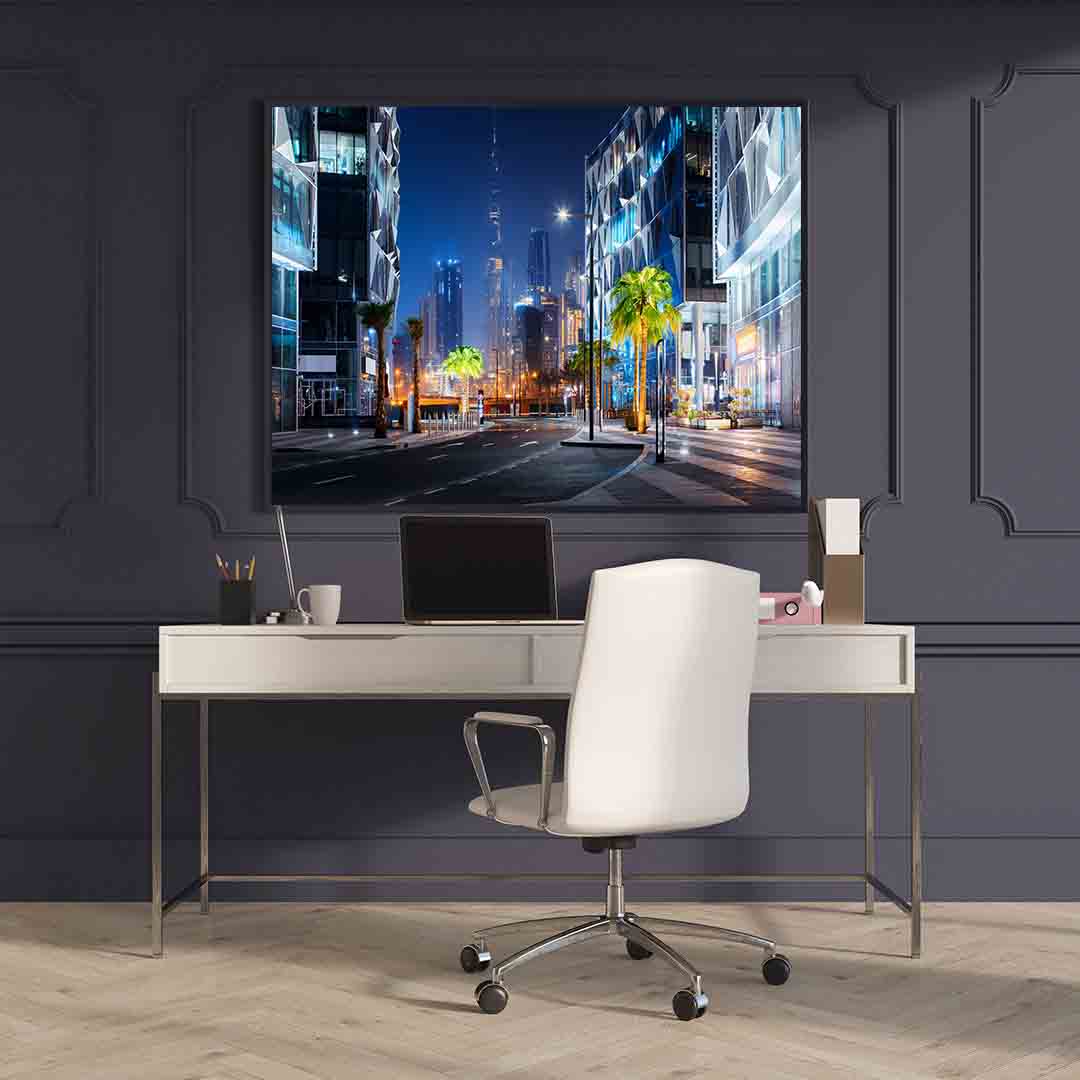 Leinwandgemälde - Dubai bei Nacht