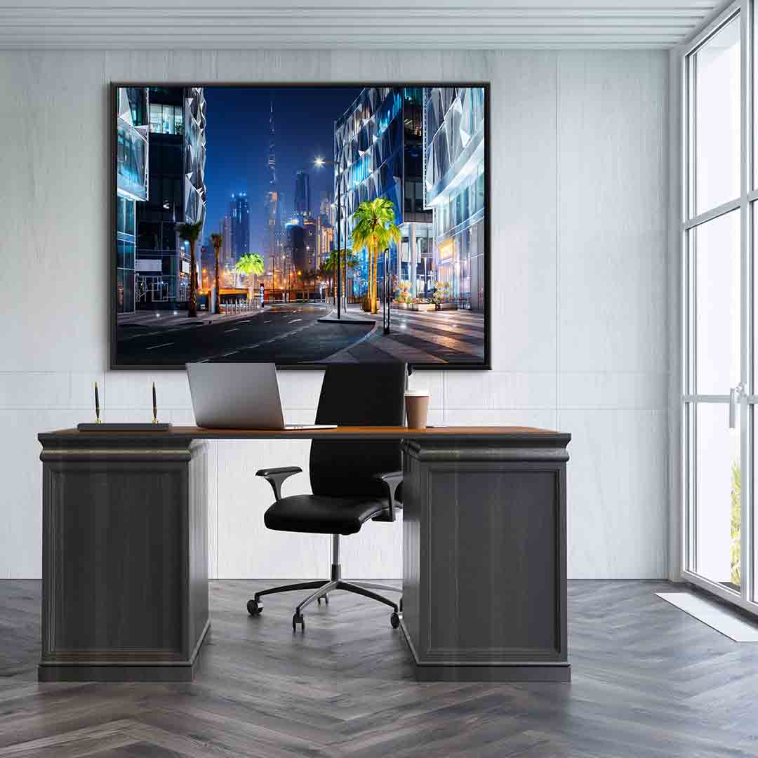 Leinwandgemälde - Dubai bei Nacht