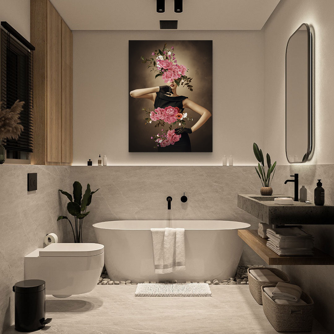 Tablou Canvas - Femeie cu flori