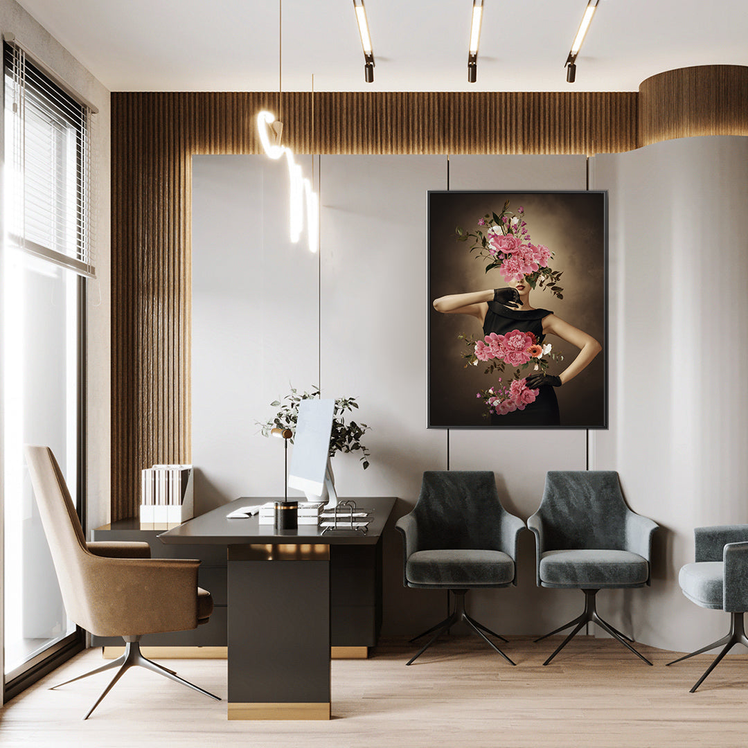 Tablou Canvas - Femeie cu flori