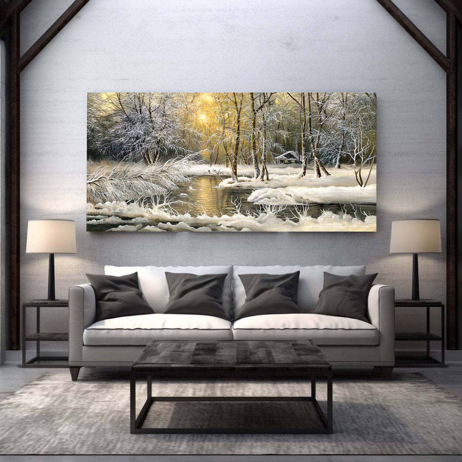 Leinwandbild - Winterlandschaft