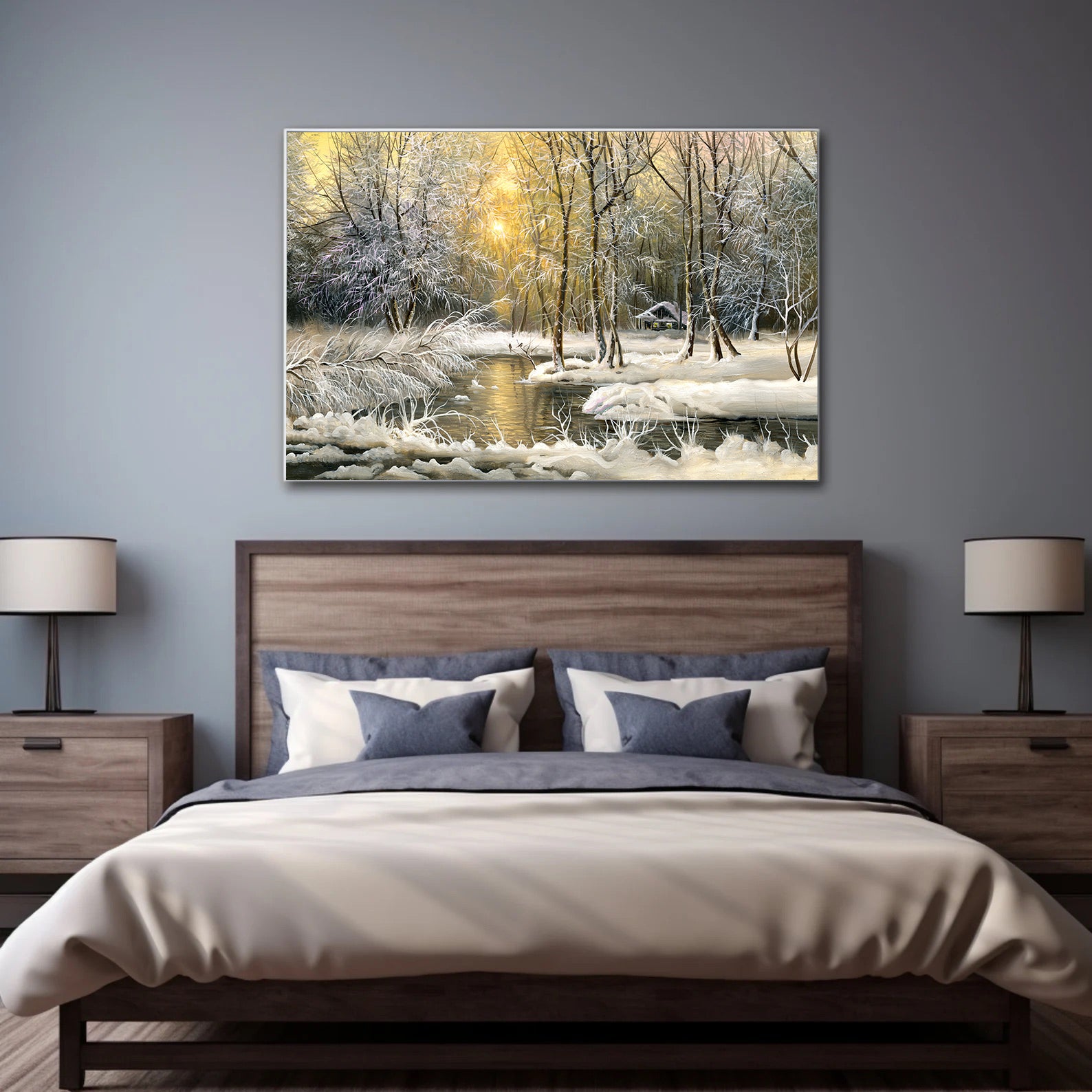 Leinwandbild - Winterlandschaft