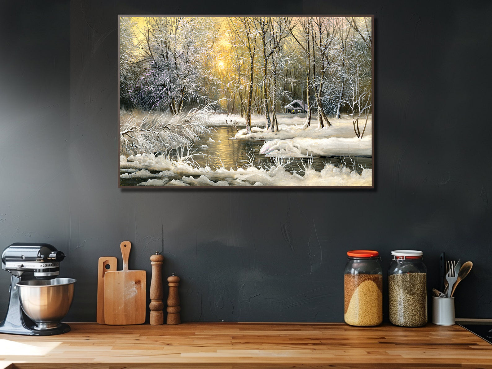 Leinwandbild - Winterlandschaft
