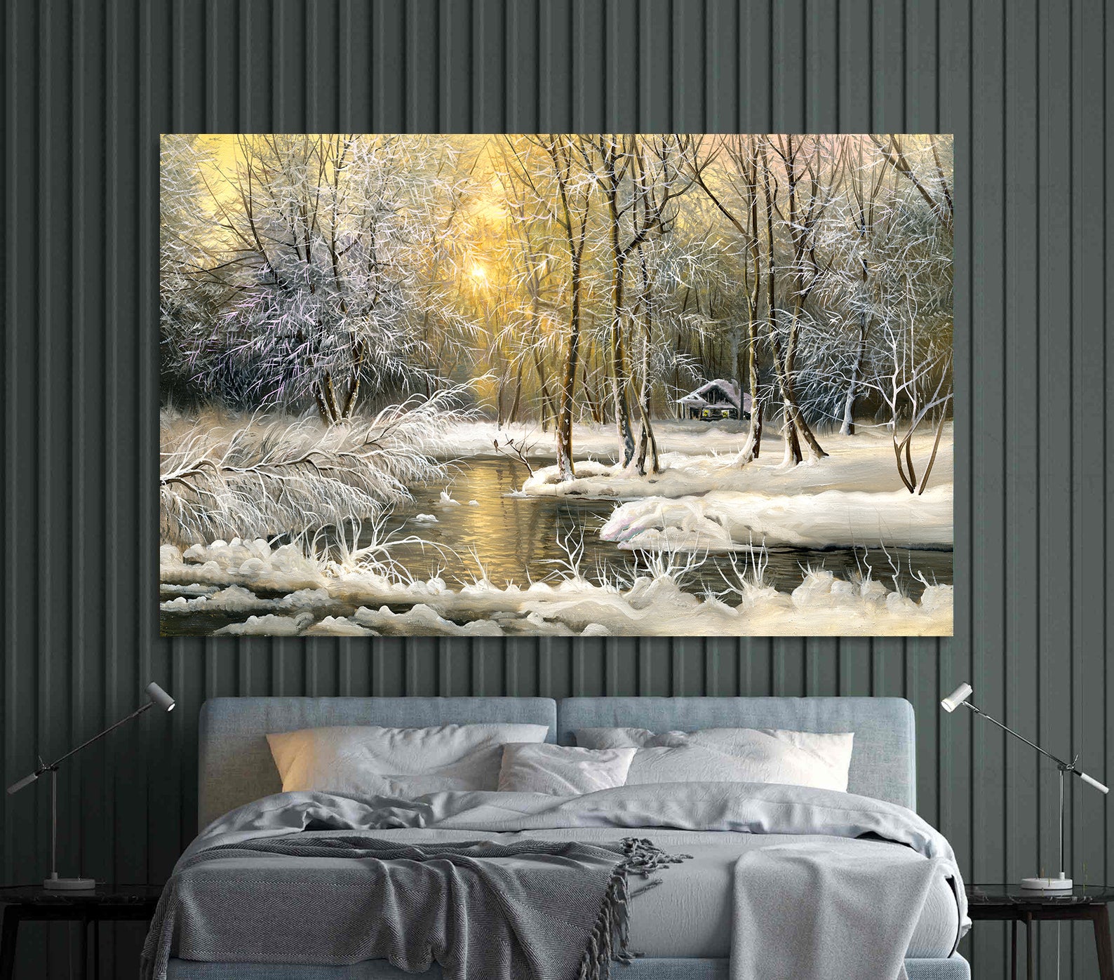 Leinwandbild - Winterlandschaft