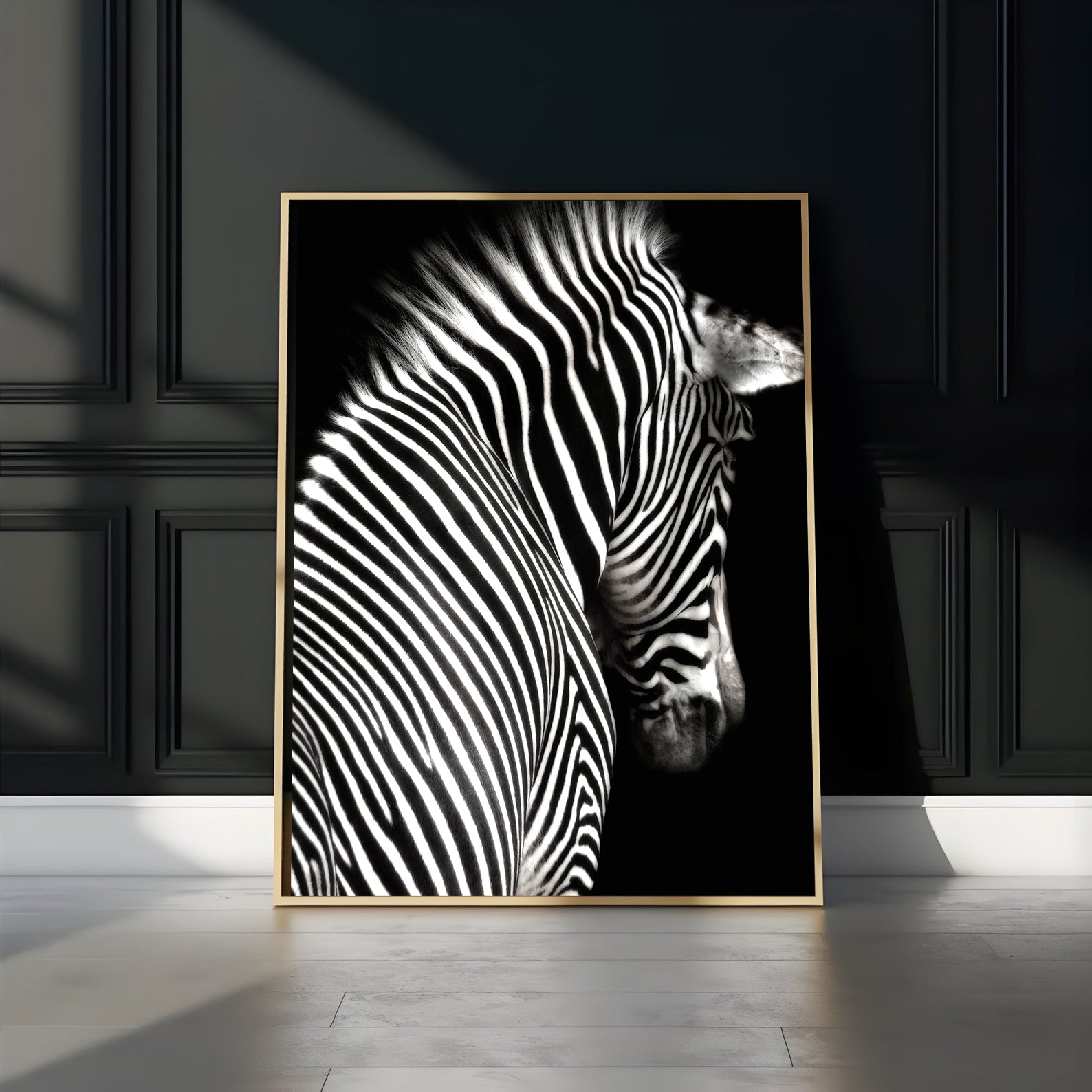 Leinwandgemälde - Schwarz-weißes Zebra